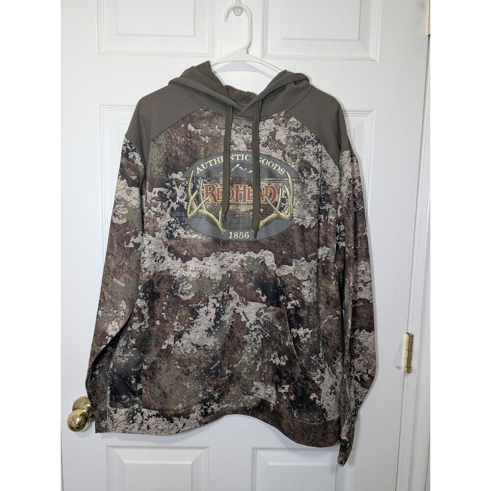 RedHead Men's TrueTimber Strata Camo Performance Fleece Hoodie Size L